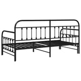 Struttura per letto di giorno Nero 90 x 200 cm