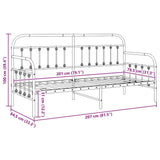 Struttura per letto di giorno Bianco 80 x 200 cm