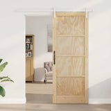 Porta scorrevole Naturale e bianco 83 x 211 cm