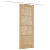 Porta Scorrevole Naturale e bianco 73.5 x 198.5 cm
