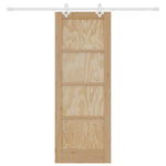 Porta Scorrevole Naturale e bianco 73.5 x 198.5 cm
