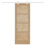 Porta Scorrevole Naturale e bianco 73.5 x 198.5 cm