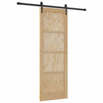 Porta Scorrevole Naturale e nero 73.5 x 211 cm