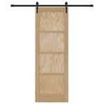 Porta Scorrevole Naturale e nero 73.5 x 211 cm