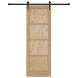 Porta Scorrevole Naturale e nero 73.5 x 211 cm