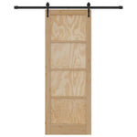 Porta Scorrevole Naturale e nero 78 x 211 cm