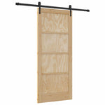 Porta Scorrevole Naturale e nero 86 x 198.5 cm