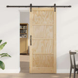 Porta scorrevole Altro ORKDAL Naturale e nero 83 x 202 cm