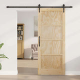 Porta scorrevole Altro ORKDAL Naturale e nero 83 x 202 cm