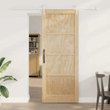 Porta Scorrevole Naturale e bianco 83 x 211 cm
