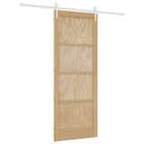 Porta Scorrevole Naturale e bianco 83 x 211 cm