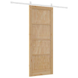 Porta Scorrevole Naturale e bianco 83 x 211 cm