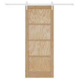 Porta Scorrevole Naturale e bianco 83 x 211 cm