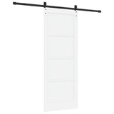 Porta scorrevole ORKDAL Bianco 83 x 211 cm Pino massello