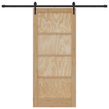 Porta scorrevole ORKDAL Marrone 86 x 198,5 cm Pino massello