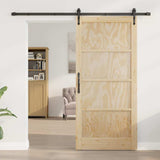 Porta scorrevole ORKDAL Marrone 93 x 202 cm Pino massello