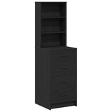 Credenza Rovere nero 40 x 41 x 135 cm Legno truciolato