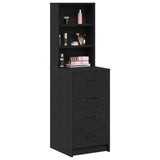 Credenza Rovere nero 40 x 41 x 135 cm Legno truciolato