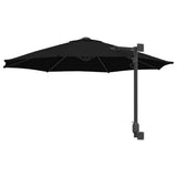 Ombrello da giardino Nero 248 x 248 x 148 cm