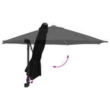 Ombrello da giardino Nero 248 x 248 x 148 cm