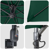 Ombrello da giardino Verde 248,5 x 247,5 x 160 cm