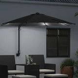 Ombrello da giardino Nero 248 x 248 x 148 cm