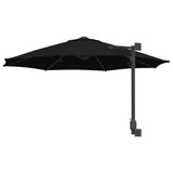 Ombrello da giardino Nero 248 x 248 x 148 cm