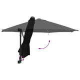 Ombrello da giardino Nero 248 x 248 x 148 cm