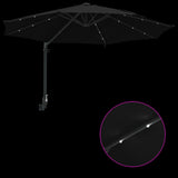 Ombrello da giardino Nero 248 x 248 x 148 cm
