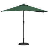 Ombrello da giardino Verde 294 x 150 x 223 cm Tessuto