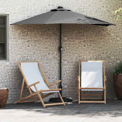 Ombrello da giardino Antracite 294 x 150 x 223 cm Tessuto