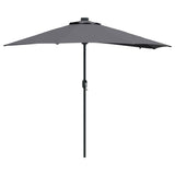 Ombrello da giardino Antracite 294 x 150 x 223 cm Tessuto