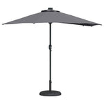 Ombrello da giardino Antracite 294 x 150 x 223 cm Tessuto