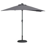 Ombrello da giardino Antracite 294 x 150 x 223 cm Tessuto