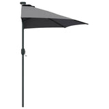 Ombrello da giardino Antracite 294 x 150 x 223 cm Tessuto