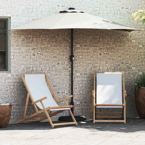 Parasol da giardino metà Sabbia 294 x 150 x 224 cm Tessuto