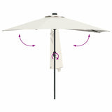 Parasol da giardino metà Sabbia 294 x 150 x 224 cm Tessuto