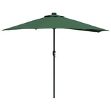 Parasol da giardino metà Verde 294 x 150 x 224 cm Tessuto