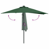 Parasol da giardino metà Verde 294 x 150 x 224 cm Tessuto