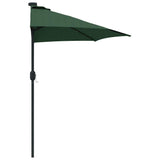 Parasol da giardino metà Verde 294 x 150 x 224 cm Tessuto