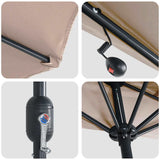 Ombrello da giardino Talpa 294 x 150 x 224 cm Tessuto