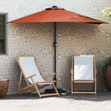 Ombrello da giardino Terracotta 294 x 150 x 224 cm Tessuto