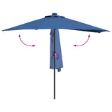 Ombrello da giardino Azzurro 294 x 150 x 224 cm Tessuto