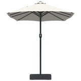 Ombrello da giardino Sabbia 385 x 209 x 244 cm Tessuto