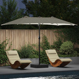Ombrello da giardino Sabbiato e Antracite 385 x 209 x 244 cm