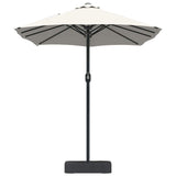 Ombrello da giardino Sabbia 385 x 209 x 244 cm Tessuto