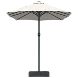 Ombrello da giardino Sabbiato e Antracite 385 x 209 x 244 cm