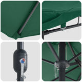Ombrello da giardino Verde 385 x 209 x 244 cm Poliestere