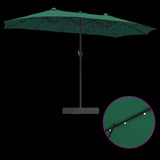 Ombrello da giardino Verde 385 x 209 x 244 cm Poliestere
