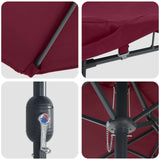 Ombrello da giardino Rosso Bordeaux 385 x 209 x 244 cm